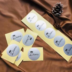 Custom Logo Round Sticker Personalized Gift Packaging <b>Wrapping</b> Self Adhesive <b>Sheet</b> Label Stickers for Wedding - Product Image 2