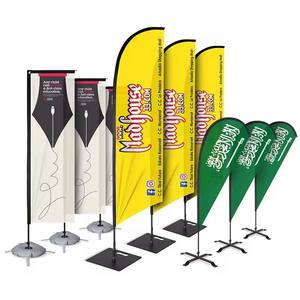 Bandera de Plumas de Poliéster Personalizada al por Mayor con Logotipo <span class=keywords><strong>para</strong></span> Exteriores, Pancarta de Playa <span class=keywords><strong>para</strong></span> Promoción, Publicidad y Decoración - Product Image 1