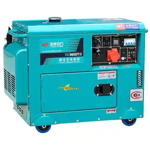 Groupe électrogène diesel à faible bruit YC8800T-3D vente chaude marque Yuchai pour moteur diesel YC192FE à 8.2kva