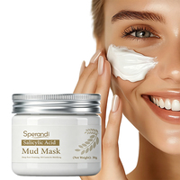 Masque facial en boue à l'acide salicylique et au ferment de riz, anti-points noirs et contrôle du sébum 24h, viral sur TikTok