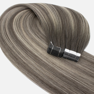 Qualità di lusso doppio disegnato cuticola allineata <span class=keywords><strong>cenere</strong></span> <span class=keywords><strong>biondo</strong></span> nastro di <span class=keywords><strong>capelli</strong></span> russi in estensione originale umano vergine <span class=keywords><strong>capelli</strong></span> Remy - Product Image 3