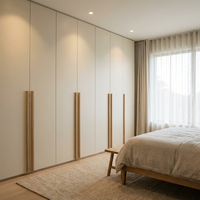 Système d'organisation de dressing sur mesure de luxe avec éclairage LED, porte en verre, grande capacité, rangement pour chambre à coucher