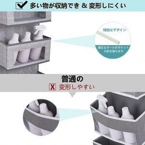 Gray 6 Layer Non-Woven Door Hanging Organizer Cloth Storage for Bedroom <b>Wardrobe</b> Hanging Door Hanging for Toys and Baby Products - Product Image 4