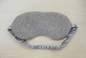 Luxury 100% Cashmere Knitted Sleep <b>Mask</b> Silk Lining Scrunch Strap Custom Embroidery Blackout <b>Eye</b> Cover - Product Image 2
