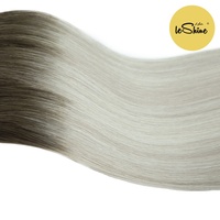 Extensions de cheveux russes invisibles ultra-fines, double trame, cheveux humains Remy lisses et volumineux