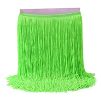 Frange à pampilles en nylon double fil soyeux de 20 cm (8 po) pour rideaux, robes et textiles de maison – Vente en gros