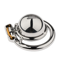 Cage de chasteté en acier inoxydable pour homme, cadeau de la Saint-Valentin, avec serrures invisibles, cage de chasteté plate, dispositifs de chasteté masculine
