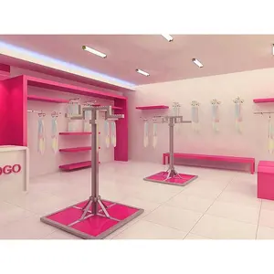 Loja de roupas comercial para mulheres, design de decoração para lojas de varejo