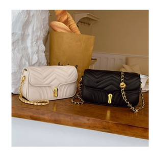 Một thời trang, sang trọng và đơn giản Thiết kế rắn màu nước gợn của phụ nữ Crossbody Túi - Product Image 1