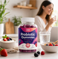 Probiotiques vaginaux en gommes pour adultes, marque privée OEM/ODM, 100 milliards, 34 souches, gommes probiotiques et prébiotiques pour femmes