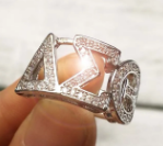 Greek Top Quality Cubic Zirconia Custom 925 Silver All Sorority Zeta Phi Beta Delta Sigma Thetaa Alpha Kapp Alpha <strong>Finger</strong> <strong>Ring</strong> - Product Image 4