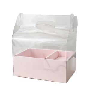 Caja de Regalo de Lujo Transparente de Acrílico Transparente con Laminación Mate, Reciclable, de Papel PVC, para Bodas, Fiestas, Pasteles de Chocolate, Flores - Product Image 1