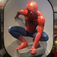 Sculpture Marvel Spider-Man grandeur nature conçue sur mesure à grande échelle classique Anime super-héros résine fibre de verre artisanat décoratif