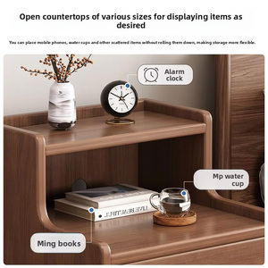 Étagère <span class=keywords><strong>de</strong></span> rangement <span class=keywords><strong>mini</strong></span> en bois massif écologique, vendue directement par l'usine, style moderne et simple, <span class=keywords><strong>table</strong></span> <span class=keywords><strong>de</strong></span> <span class=keywords><strong>chevet</strong></span> multifonctionnelle et luxueuse - Product Image 6