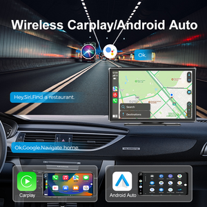 Reproductor MP5 Universal Maustor con Pantalla Táctil de 9 Pulgadas para Coche, Radio Multimedia Portátil con <span class=keywords><strong>Android</strong></span> Auto y CarPlay Inalámbrico - Product Image 2