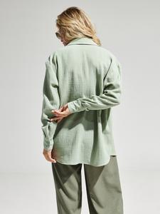 Camicia di cotone da donna camicia ampia a maniche lunghe da donna top camicette e Chemises Pour Femmes - Product Image 2