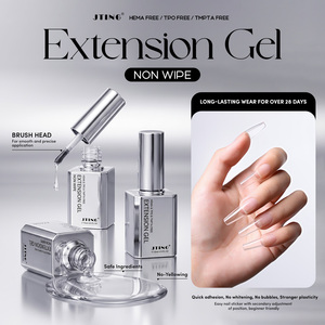 JTING Gel d'Extension Professionnel Sans Résidu 4-en-1 Transparent Effet Cristal pour Ongles, Gelx Colle, Base Coat, Sans HEMA/TPO, Vernis à Ongles OEM - Product Image 4