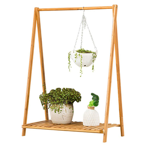 Porte-plante multi-pots en bambou présentoir de pot de fleur adapté au salon de jardin de cour - Product Image 1