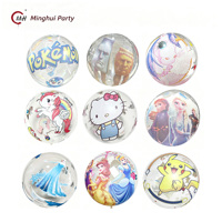 Vente en gros de ballons transparents en hélium réutilisables de 20 pouces avec motif de dessin animé Bobo Ball pour la décoration de fête d'anniversaire des enfants