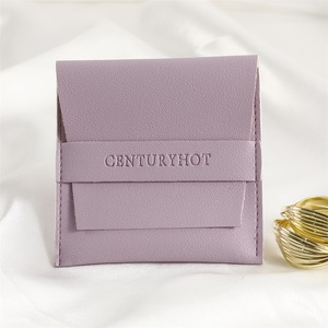 PUPPYSEW Wholesale 8*8cm PU Leather <b>Envelope</b> Pouch Jewelry Pouch Bag Ring Bracelet Necklace Bag with logo Custom - Product Image 6