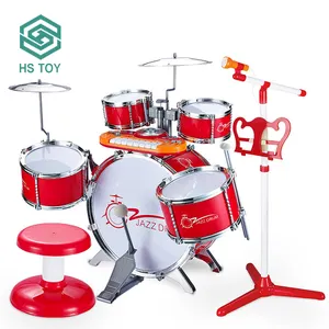 Hs Rode En Blauwe Kinderen Spelen Educatief Muziekinstrument Jazz Drumstel Voor Kinderen