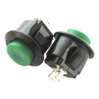 Interrupteur à bouton-pression en plastique DS-500 IP65 14mm à tête ronde à réinitialisation automatique normalement ouvert 1NO interrupteur de klaxon de Scooter électrique à 2 broches