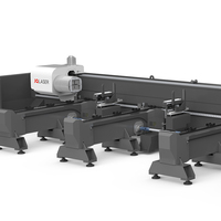 Haute Précision 45 °   Machine de découpe laser à fibre pour tubes, diamètre max. 350 mm, coupeur de tubes en acier de grande taille