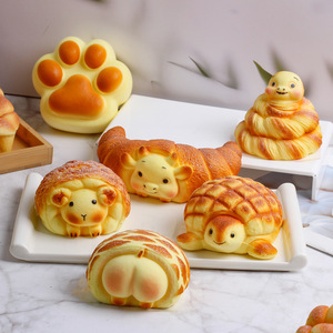ของเล่นบีบ PU แบบคืนตัวช้า รูปขนมปังการ์ตูน เต่าน่ารัก ครัวซองต์ ของเล่นคลายเครียด ของตกแต่งบ้าน ผลิตในจีน - Product Image 4