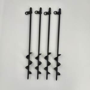 Powerful Spiral Ground Anchor Screw Steel Galvanized Ground Screw Pile with Swivel Carabiner Hook for Tent <strong>Trampoline</strong> <strong>Canopy</strong> - Product Image 1