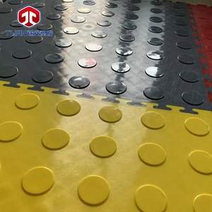 TUFAN Garage <b>Floor</b> Mats PVC <b>Interlocking</b> Non Slip Industrial Indoor Flooring <b>Tiles</b> Square Textured - Product Image 1