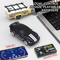 Voiture miniature télécommandée 2,4 G RC, modèle de course à dérive, modèle miniature 1:64, vitesse maximale, contrôlée par application, jouets pour enfants