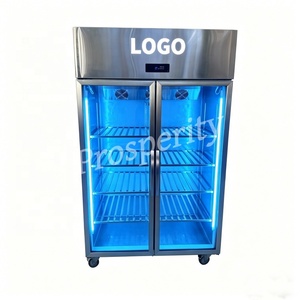 Réfrigérateur vertical professionnel à double porte, refroidissement par ventilateur, haut de gamme, en acier inoxydable, pour préparation culinaire, classe énergétique A++ C - Product Image 5