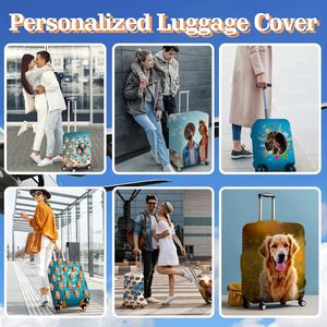 Custom Luggage Cover Personalized Luggage Cover Add Your Own Name Photo Text Double-Sided Travel <b>Suitcase</b> Case Protector - Product Image 6