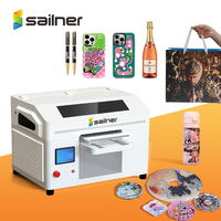 Impresora UV DTF Plana Sailner Mini A3 para Pequeñas Empresas, Impresión de Pegatinas para Móviles, Acrílico, Etiquetas de Cristal, DIY, etc.