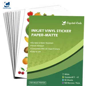 Groothandel Papier A4 Blad Waterdicht Printable White A3 A4 Premium Printabl Inkjet Matte Vinyl Sticker