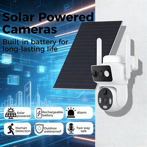 Cámara Solar PTZ ZCVision de 8MP, Cámara Solar PTZ para Exteriores con Doble Lente, Visualización de Doble Pantalla y Grabación AOV 24/7 - Product Image 1