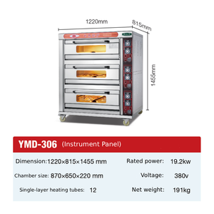 Four à pain électrique à 3 niveaux, idéal pour la cuisson de gâteaux, pizzas, pâtisseries, vente au Maroc, en Italie, aux Philippines - Product Image 3