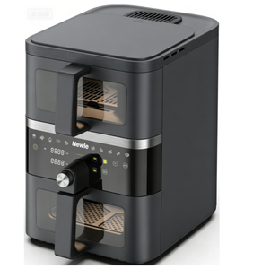 Friteuse à air double compartiment 13L avec fenêtre, paniers doubles 6.5L+6.5L, technologie <span class=keywords><strong>de</strong></span> cuisson à 360 degrés, 8 préréglages, écran tactile numérique, sans <span class=keywords><strong>huile</strong></span> - Product Image 2