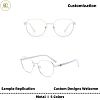 Gafas Ópticas Metálicas Hechas a Mano de Alta Gama Personalizables, Monturas de Gafas de Aro Completo Ligeras de Alta Calidad para Uso Diario OEM/ODM