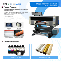 Impresora Industrial UV DTF de 60 cm para Láminas Doradas, 3/4 Cabezales, Impresora de Transferencia por Calor para Películas AB