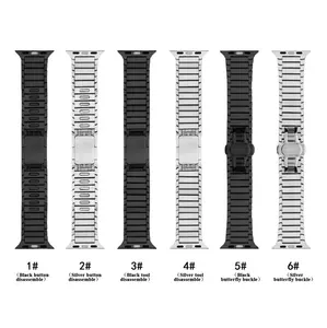 Erunda — Bracelet pour montre Apple, en acier inoxydable, lien