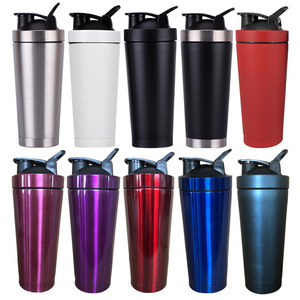 Bouteille Shaker Gym 25oz fouet inoxydable protéines Shaker grande capacité acier inoxydable échantillons gratuits fête classique tasse droite - Product Image 6