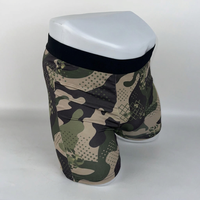 Boxer pour hommes imprimé camouflage, sous-vêtements tissés, ceinture élastique, usage quotidien