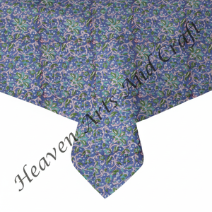 Elegant Indian Block Print Cotton Square Tablecloth Floral <b>Table</b> <b>Cloth</b> for Dinning <b>Table</b> Beautiful Printed Dinner <b>Table</b> Decor - Product Image 1