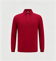 Chemise à manches longues en coton 100% respirant, tricotée, avec logo personnalisé imprimé, pour uniforme scolaire, décontractée et promotionnelle