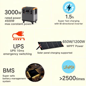 Générateur Solaire Portable Personnalisé <span class=keywords><strong>3000W</strong></span> 5376Wh OEM ODM de Fabrication Chinoise, Station d'Énergie Solaire LiFePO4, Batterie de Stockage d'Énergie en Gros - Product Image 6