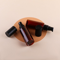 Flacons pompe en plastique ambré vides de 50 ml pour lotion, emballage cosmétique pour soins de la peau, flacon pulvérisateur à fine brume, distributeur, pratique pour les voyages