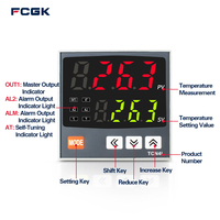Contrôleur de température intelligent programmable PID FCGK TCN4L, écran LCD numérique, construction en plastique, hygromètre, prise en charge OEM ODM disponible