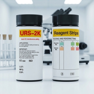 <span class=keywords><strong>Tiras</strong></span> Reactivas <span class=keywords><strong>de</strong></span> <span class=keywords><strong>Orina</strong></span> URS-2K, 2 Parámetros, <span class=keywords><strong>Glucosa</strong></span> y Cetonas, <span class=keywords><strong>Tiras</strong></span> Reactivas para Análisis <span class=keywords><strong>de</strong></span> <span class=keywords><strong>Orina</strong></span>, Anti-VC, Diagnóstico Rápido, Clase II, 2 Años <span class=keywords><strong>de</strong></span> Duración - Product Image 1