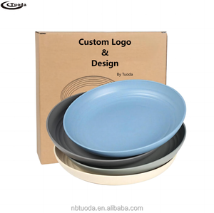Factory Wholesale 8.9 Inch Unbreakable Round <strong>Plate</strong> Wheat Straw Dinning <strong>Plates</strong> Dinnerware <strong>Plate</strong> Set